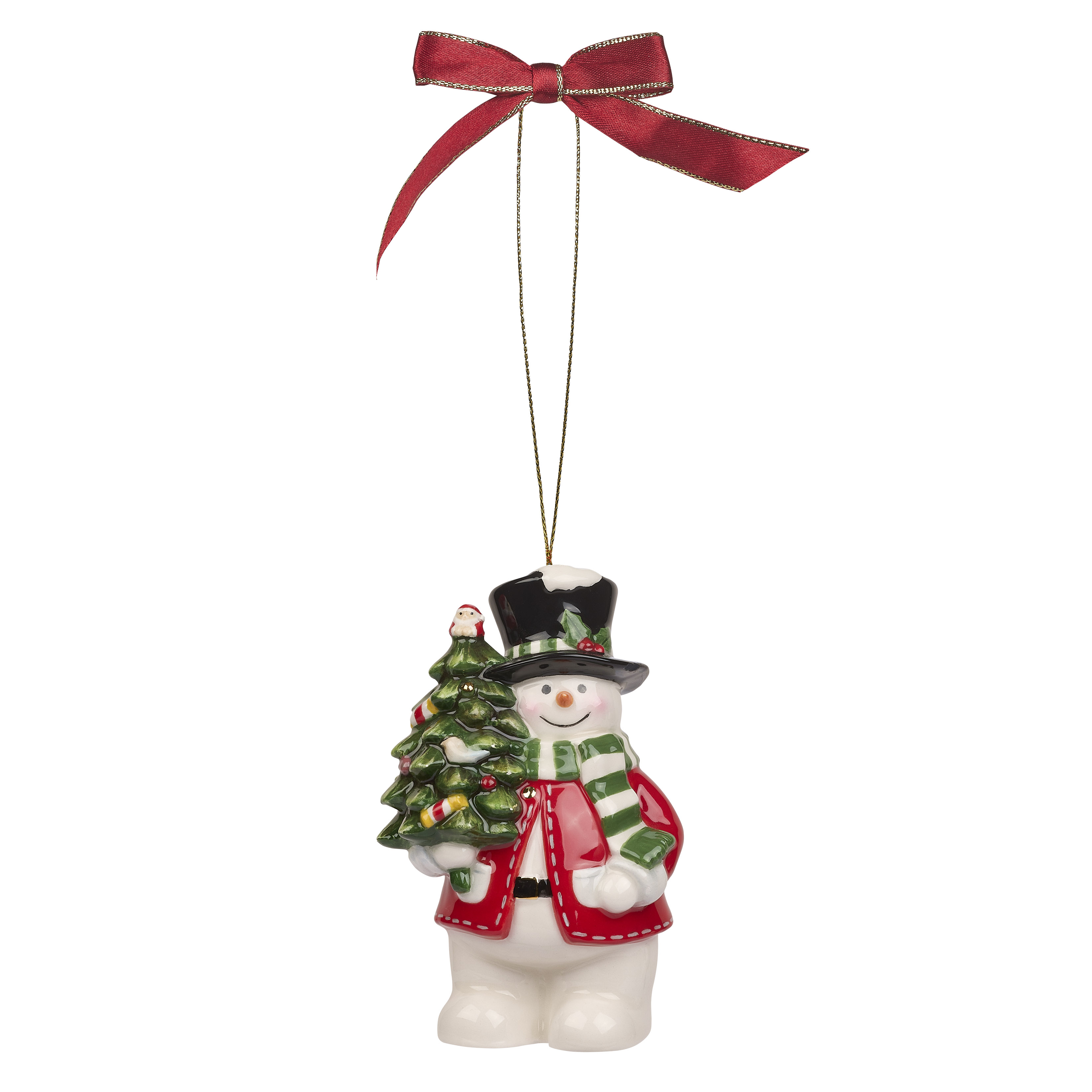 Christmas Tree Snowman Ornament image number null